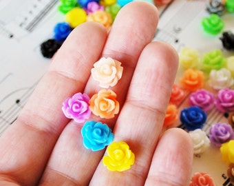 60 Rose Cabochons 10mm