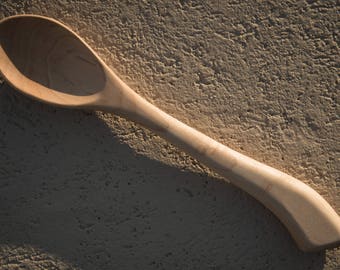 Hand Carved Wooden Hatchet-Handled Spoon