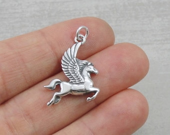 Pegasus Charm - Sterling Silver Pegasus Charm for Necklace or Bracelet