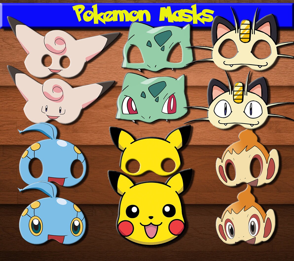 Pokemon Digital Mask-7 Pokemon Mask-Digital Pokemon