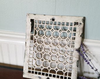 Antique Vent Cover, Vintage Cast Iron Grate, Register Cover, Cast Iron Vent, Ornate Register, Architecture Salvage, Floor Grate