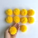 Yellow Big Pom Pom 2 inches, Boho Decor Party Supplies yarn pom pom