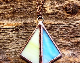 Geometric Stained Glass Necklace