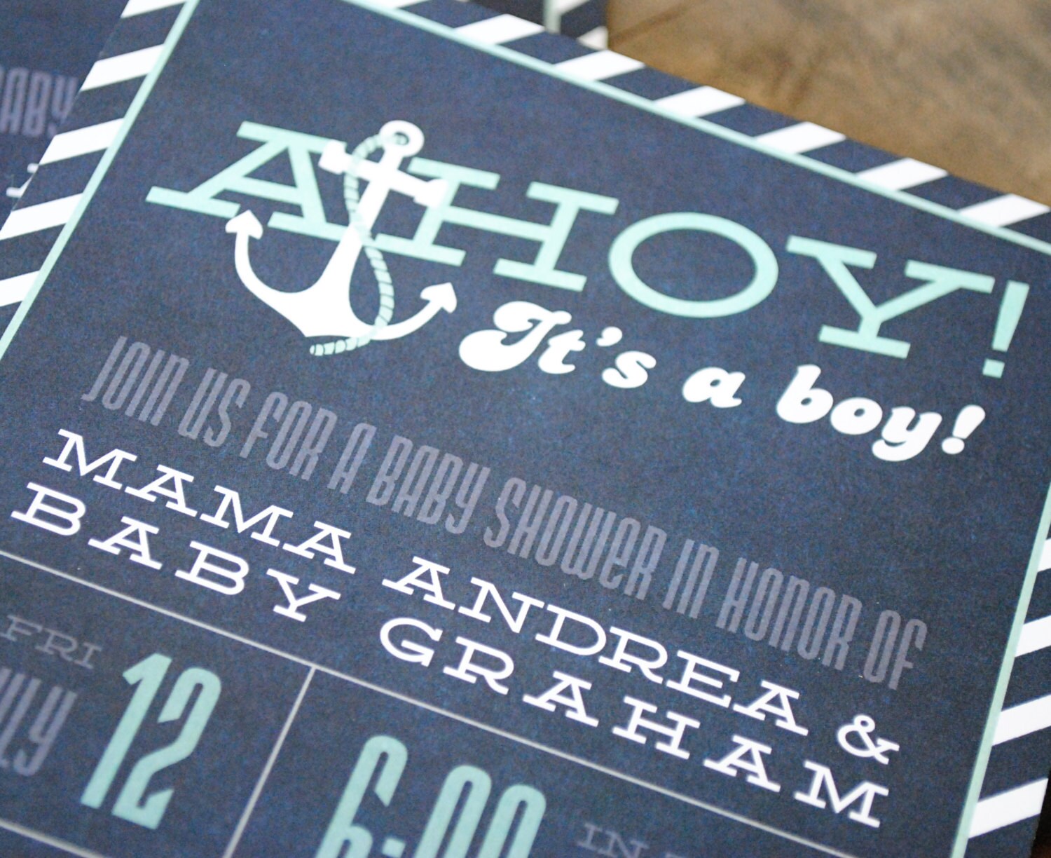 Ahoy It's A Boy Baby Shower Customized Printable