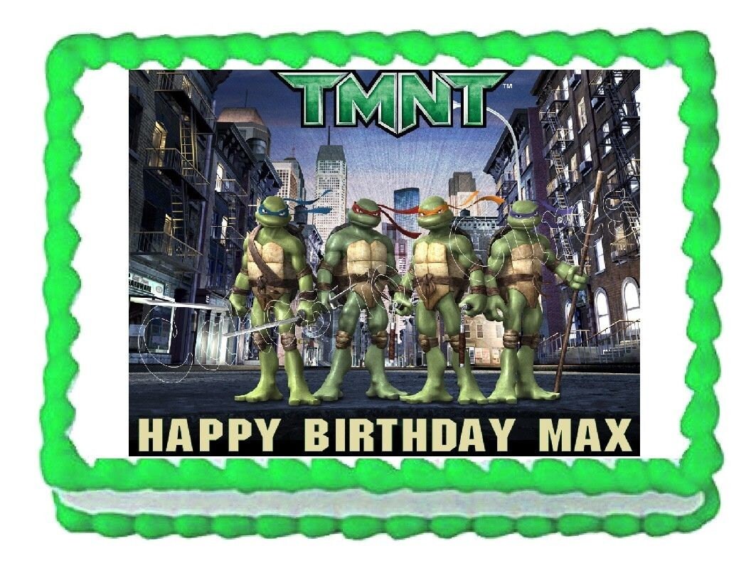 Teenage Mutant Ninja Turtles TMNT edible cake image cake