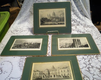 Vintage English Scene Placements**Set of 4**