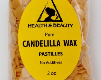 2 oz CANDELILLA WAX Flakes Organic VEGAN Pastilles Beards Premium Prime Grade A 100% Pure