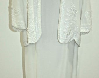 Sophisticated Two Piece Oleg Cassini Wedding Ensemble