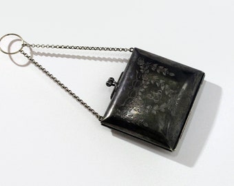Antique Silver Dance Purse Chatelaine