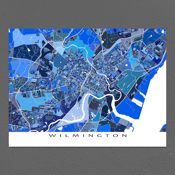 Wilmington Map Print Wilmington Delaware USA City Map Poster