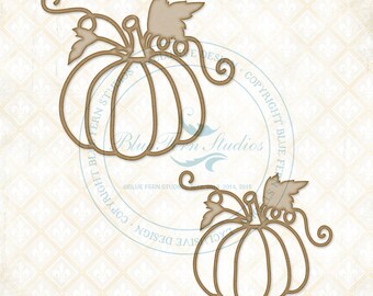Blue Fern Studios Laser Cut Chipboard Pretty Pumpkins Set Of 2