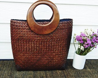 Handmade Shopping Style Bag. 100% Natural Materials