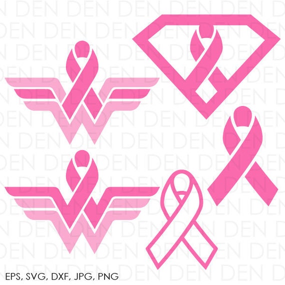 Cancer Superhero Svg Breast Cancer Cut File Cancer Awareness