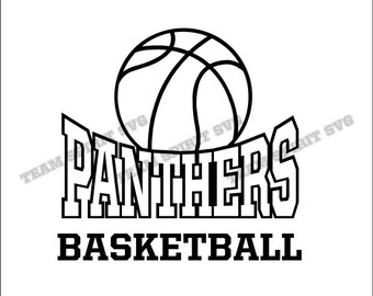 Panthers Basketball Download Files - SVG, DXF, EPS, Silhouette Studio, Vinyl Cut Files, Digital Cut Files -Use with Cricut and Silhouette
