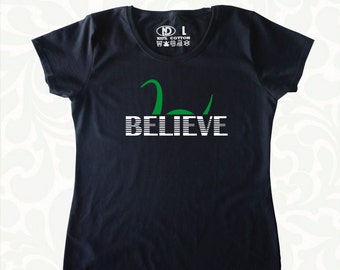Believe Loch Ness Monster Nessie Mens Womens T Shirt