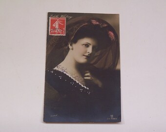 1909 philatelistischen Edith Whitney Postkarte mit Trebizonde Turquie d ' Asie "Abbrechen" auf Französisch 10c Briefmarke