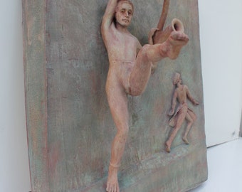 Rednor Portnoy 1987 Clay Wall Art Sculpture .