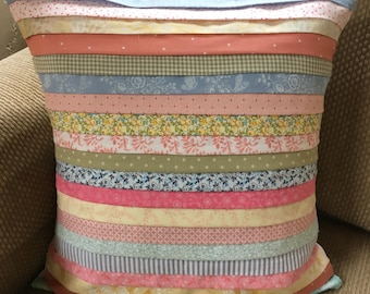 Large Pleated Calico Pillowcover
