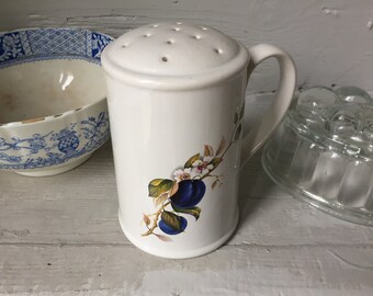 Vintage ceramic flour sifter, shaker, baking, farmhouse kitchen, kitchenalia