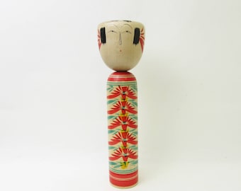 Vintage Kokeshi Doll.Zaou Traditional.Kazuo Ishiyama.Japanese Folk Art.305mm#dk344