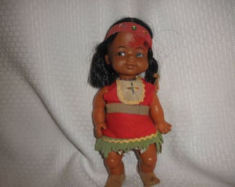 Native American Indian Little Girl Doll 1960