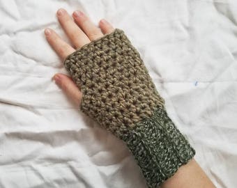 Olive Green Crochet Fingerless Gloves, Women's Fingerless Gloves, Olive Green Gloves, Women's Gloves, Crochet Fingerless Gloves, Gloves