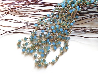 Crystal Gold beads Rosary chain