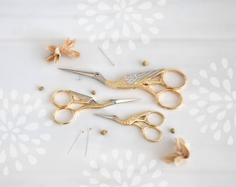 Large Crane Scissors - Large Shears - Scissors - Sharp Scissor - Stork Scissors - Large, Medium or Small Crane Scissors - Fancy Scissors