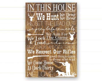 Hunting Sign - Rustic Hunting Decor - Rustic Home Decor - Hunting Decor - Hunting Gift - Deer Hunting - Gift For Hunter - Father Gift - Sign