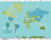 Items Similar To World Map Poster Country Names 24X36