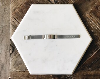 1980's Dead Stock Vintage Silver Mesh Buckle Bracelet