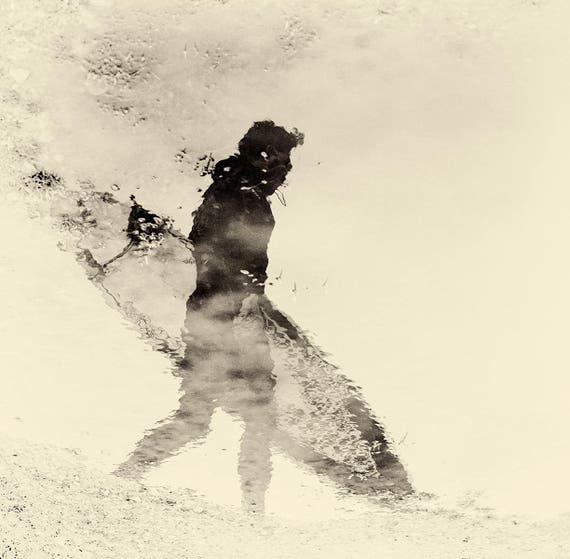 Surfing Print," REFLECTION". Surf Print, Artistic Photograph, Square print, Limited Edition, Reflection Print.