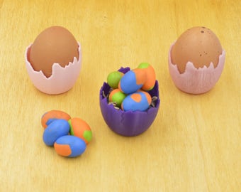 Set of three Easter egg cups / easter table / 3D printed egg cups/ colored egg cups/ spring colors