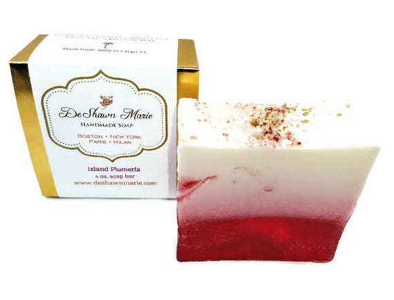 Island Plumeria Soap/Handmade Soap/Vegan Soap/Soap Gift/Tropical Soap/Mother's Day Gift/Soap Favors/Birthday Gift/Valentine's Gift
