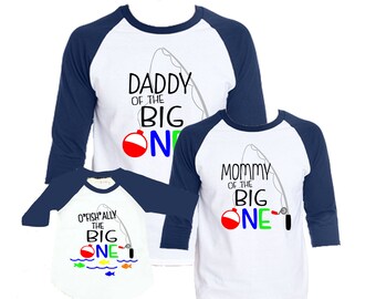 Ofishally One Birthday Shirt The Big One Birthday Shirt Family Shirts Daddy Of The Big One Mommy Of The Big One Raglan Family Shirts Mom Dad