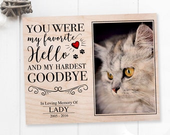Cat Memorial Gift Sympathy Personalized Pet