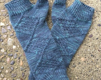Almost Argyle Fingerless Gloves