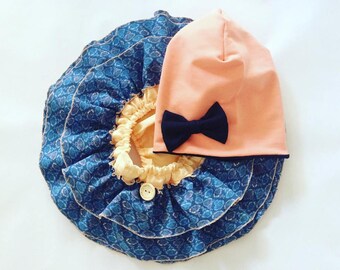 Autumn Set , Bloomers with Beanie Hat for Stylish Girl