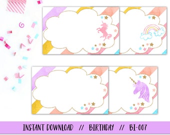 Unicorn Invitation Rainbow Invitation Magical Birthday