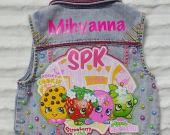 Shopkins outfit, shopkins vest, shopkins shirt, shopkins birthday outfit, shopkins shoes, shopkins birthday, girls birthday vest, shopkins