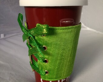 Green & Pink Coffee Cup Corset