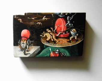 after H. Bosch - detail from "The Last Judgement" hand painted
