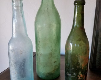 Antique Bottle Trio