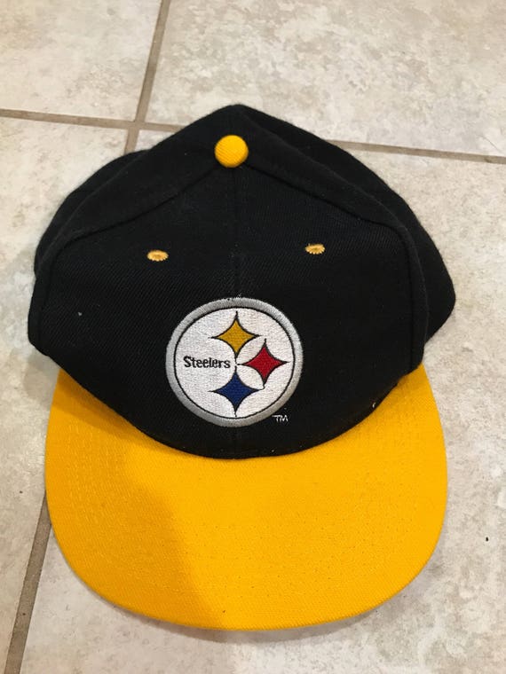 Vintage 80's Logo 7 Pittsburgh Steelers Wool Baseball Cap