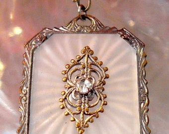 Vintage Camphor Glass Pendant