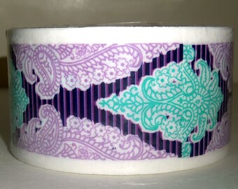 Purple Aqua Paisley Pattern Duct Tape One 15 Ft Roll DIY Art Project Supplies Paper Crafts Scrapbooking New