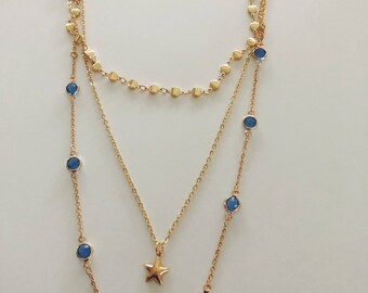 3 Layer Gold Plated Necklace
