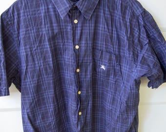 purple burberry button up