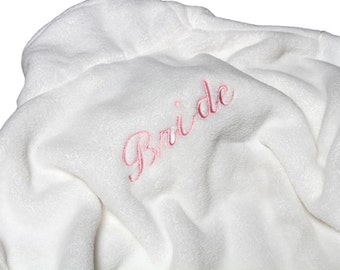 Customized Bridal Robe for Weddings - Wrapped In A Cloud Plush Spa Robe Multiple Colors Available