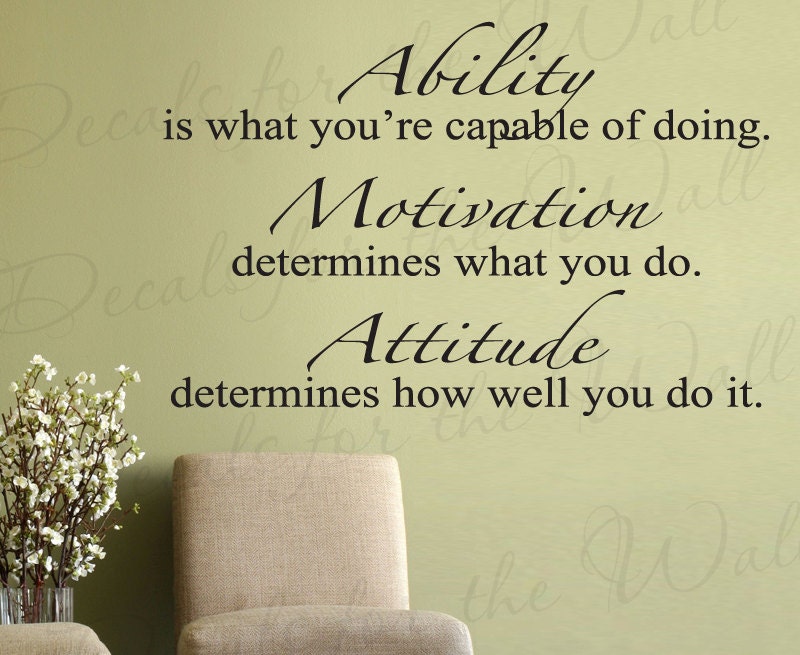 Ability What Youre Capable Doing Motivation Attitude